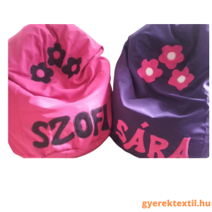 Babzsák Névre szóló csepp alakú 3 virággal (3)