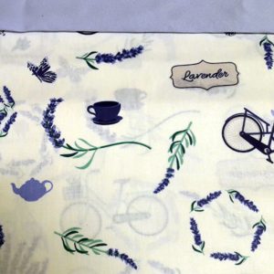 Falvédő lila kerettel, tihanyi levendula mintával