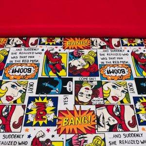 falvédő piros képregény