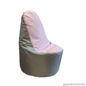 Babzsák háttámlás, kültéri – rózsaszín-szürke