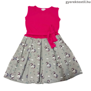 Kislány ruha-pink unikornis 122-es méret