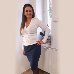 Női szoknya Veronika ,sötétkék színben - ŐSZI-TAVASZI