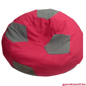 Pink-szürke foci babzsákfotel