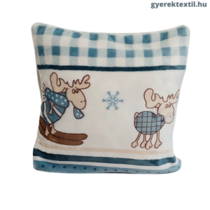 Díszpárna kék réni 36-38 cm