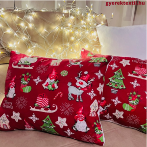 Ünnepi díszpárna piros mikulás