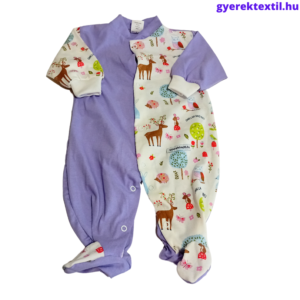 Rugdalózó-hosszú ujjú- lila erdei állatok-62-es