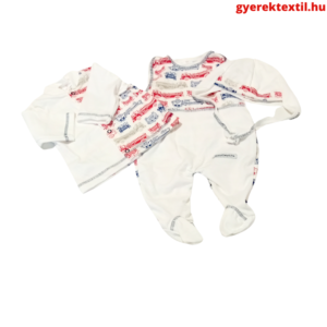 Babaruha szett- fehér tűzoltás